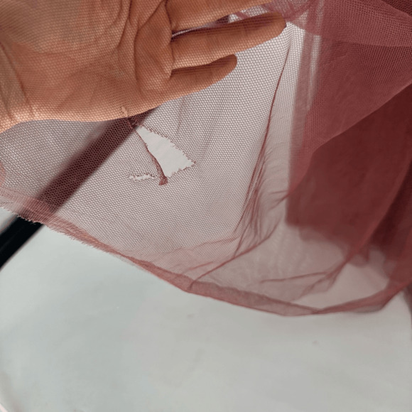 Revelry Rosalie Tulle Convertible Dress Sz 10 Rosewood Maxi Bridesmaid Strapless - Picture 6 of 16